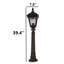 Lampadaire d'extérieur noir traditionnel Traditional