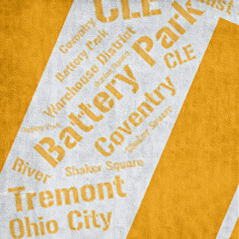 Bath Towel, Orange, Microfiber, Cleveland