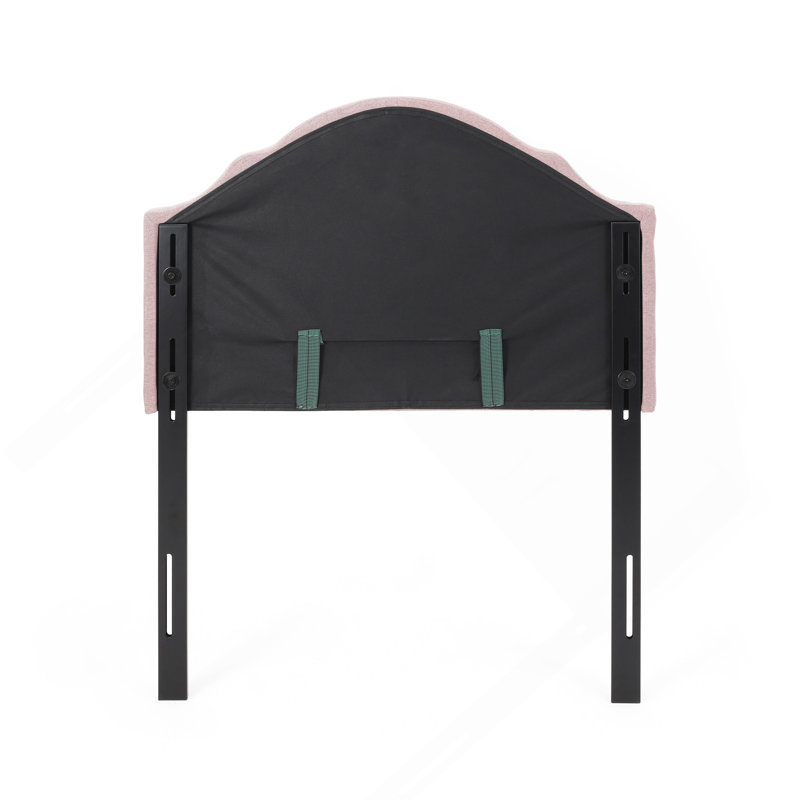 Twin Size Upholstered Headboard - Button Tufted Fabric Design with Nailhead Trim, Adjustable Height, Solid Wood Frame & Metal Support Legs