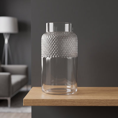 Adeana White Glass Table Vase