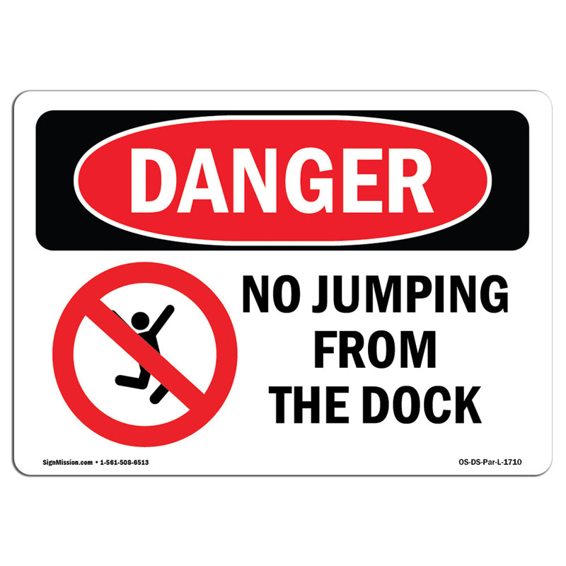 Danger Sign, 12" H x 18" W x 0.1" D