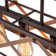 5 - Light Open Cage Wood Rectangular Island Metal Chandelier