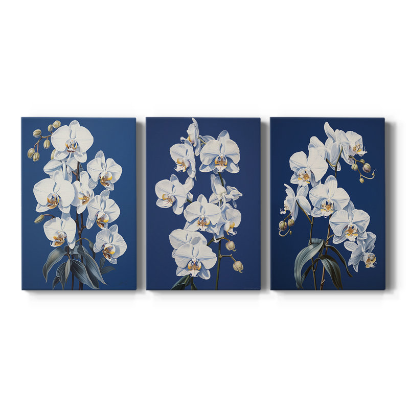 FLORAL Series CLxxxi - Toile tendue sur mesure - 3 pièces, H 36 po x l 72 po