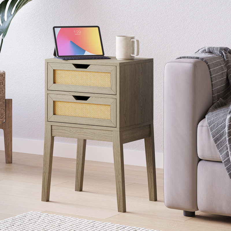 Anurima 2 - Drawer End Table and Built-In Outlets