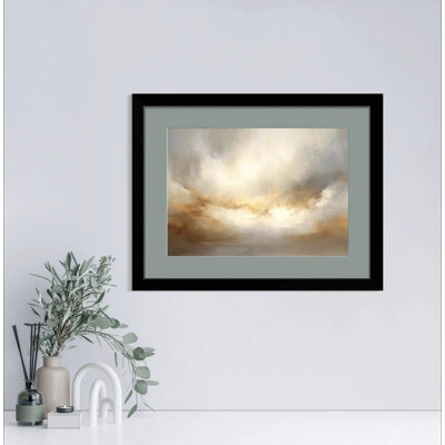 Abstract Golden Glow in Skies Art Print