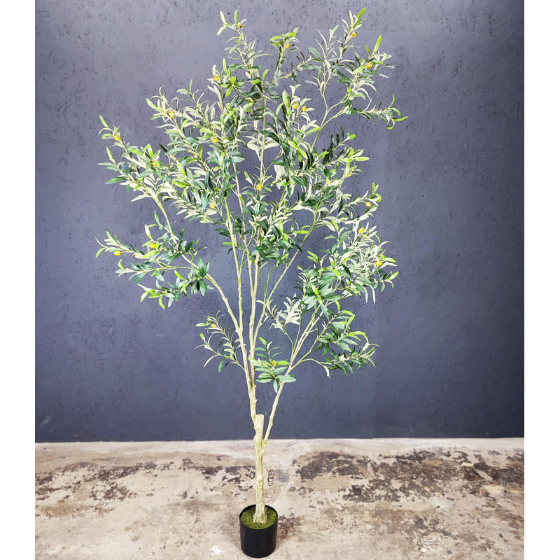 Olive artificielle, faux olivier, H 84 po x l 30 po x P 30 po