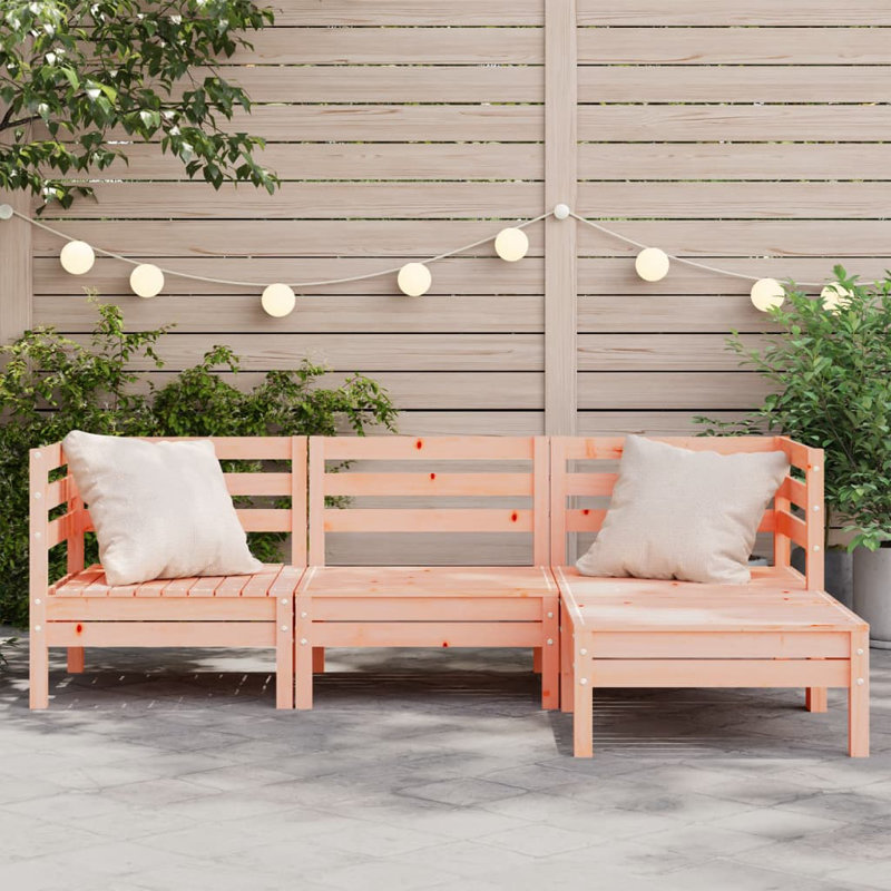 Liesl 190.5cm Wide Wood Patio Sofa, Brown