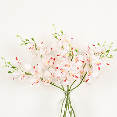 22" Artificial Berry Moth Orchid Floral Arrangement For Vase Filler, Farmhouse Branch Long Stem Floral Bulk Bouquet For Wedding Party Home Office Table Centerpiece Shelf Decorations