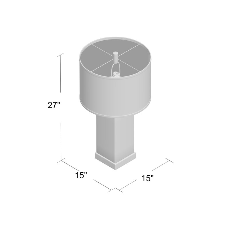 Lampe de table 27 po, Bleu marine