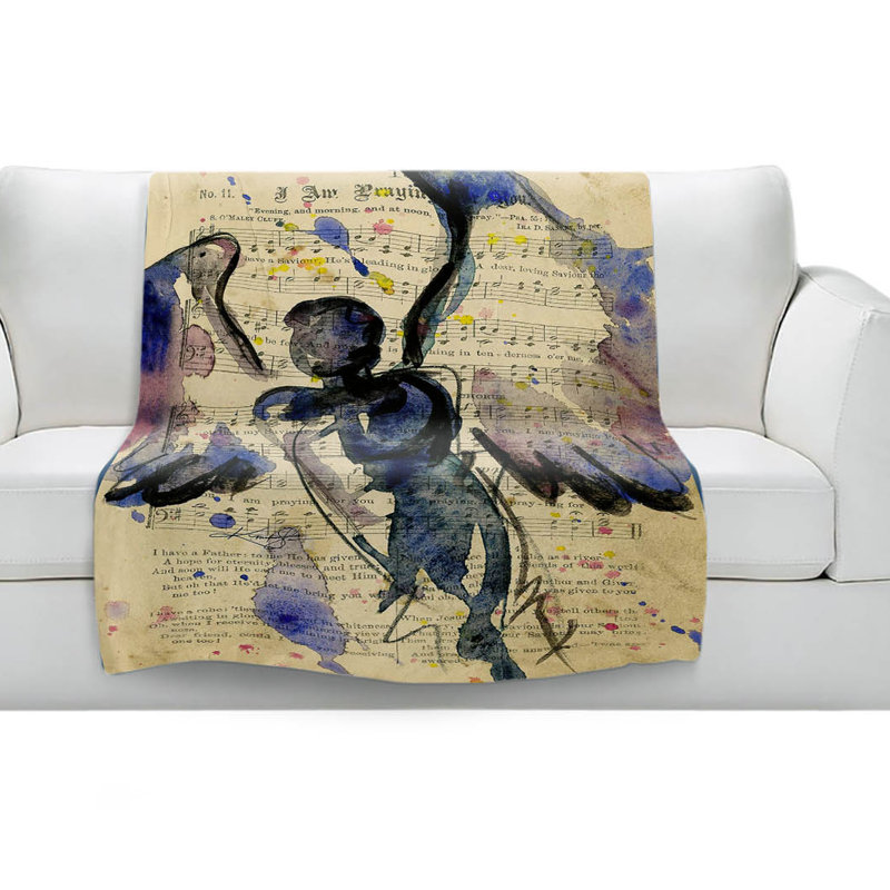 Couverture de sherpa douce anges xlvii calling, l 51 po x L 60 po