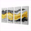 Fugue noire jaune en colo I - décoration murale néo-expressionniste jaune - art mural moderne-643973107-643973116