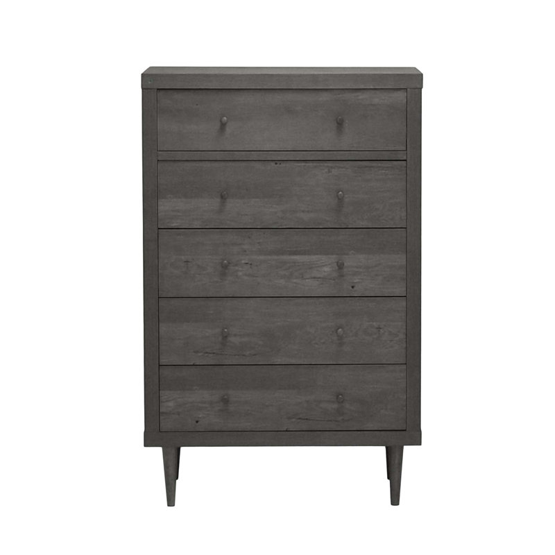 Commode à 5 tiroirs, Gris