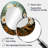 White And Teal Daisy Serenade II - Modern Oval Wall Mirror-308927189