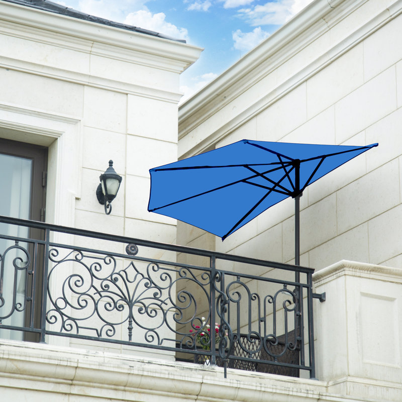 Parasol de marché 9 pi Nicholls, Bleu royal