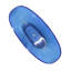 Baignoire autoportante ovale bleue transparente de 64 pouces, ergonomique pour le confort de la salle de bain.