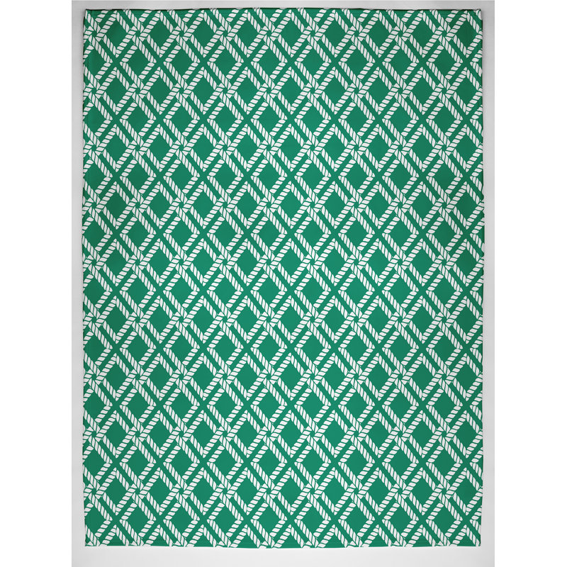 Jeté Nautical Nights, L 60 po x l 50 po x P 0,5 po, Vert