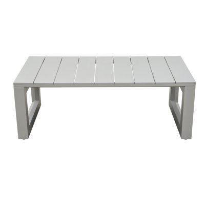 Table d'extérieur en aluminium brun clair - Rouille, égratignure et intempéries, motif géométrique
