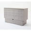 Armoire-lit convertible, gris, avec espace de rangement, matelas et rangement pratique gris, bouchon en mousse souple-942339298