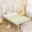 Ensemble de 2 lit plateforme simple en métal blanc Amberly avec tête de lit et pied de lit coquille-1728945534