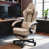 Beige Faux Leather
