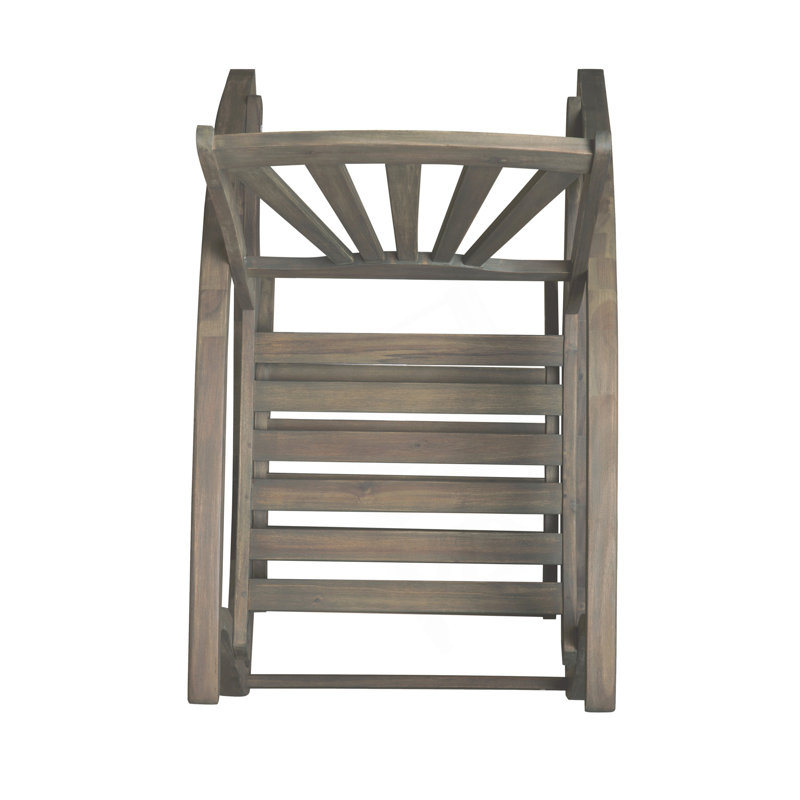 Outdoor Wood Rocking Chair, Gray