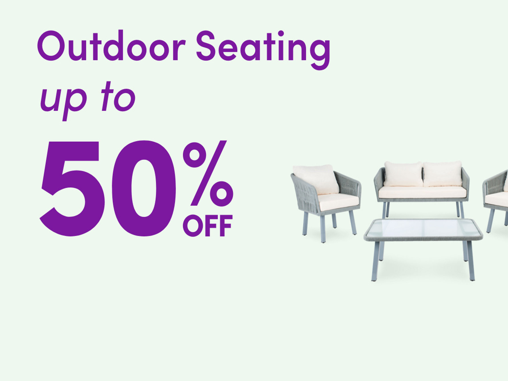 Outdoor Seating up to 50% off