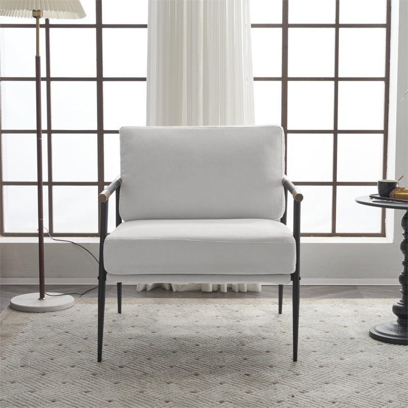 Chaise d'appoint Modern Modern, Chenille blanche