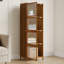 126cm H x 43cm W Bamboo / Rattan Standard Bookcase