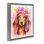 Boho, chien teckel encadré, art mural par Andrea Haase