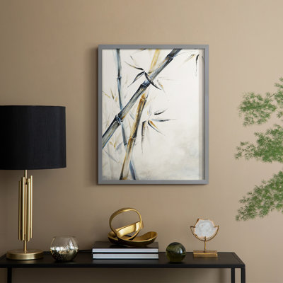 Black Bamboo Framed Print - Solid Wood