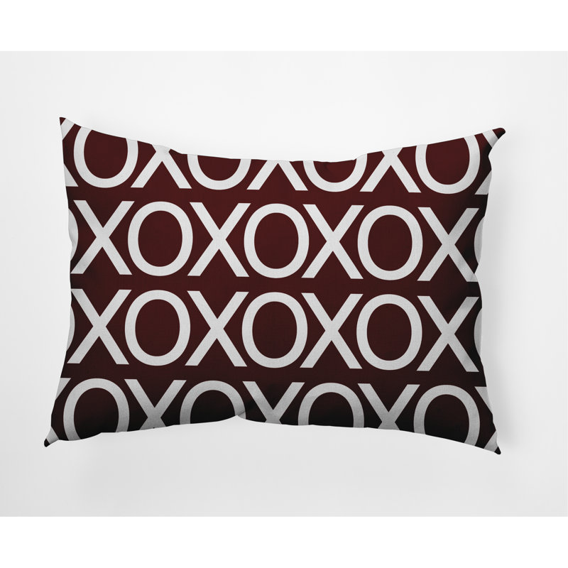 Reversible Throw Pillow, Maroon