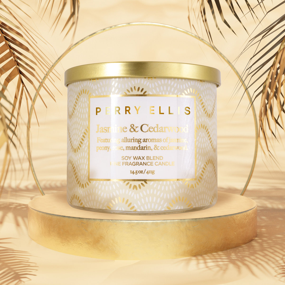 Eveyday Jasmine & Cedarwood Scented Candle Perry Ellis