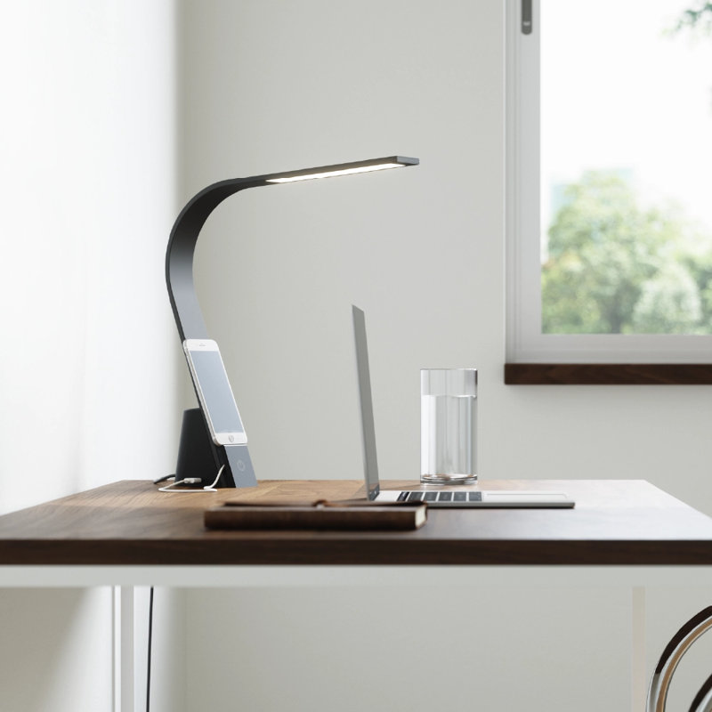 Lampe de travail Lux Brooklyn, aluminium brossé, Argent argent