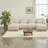 Spacious Chenille U Shaped Sofas, Modern Tassel Style For Home