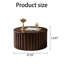 Table basse ronde avec soulagement fabriqué à la main Table de thé robuste en bois à piédestal pour salon Pas besoin d'assembler-2065463001