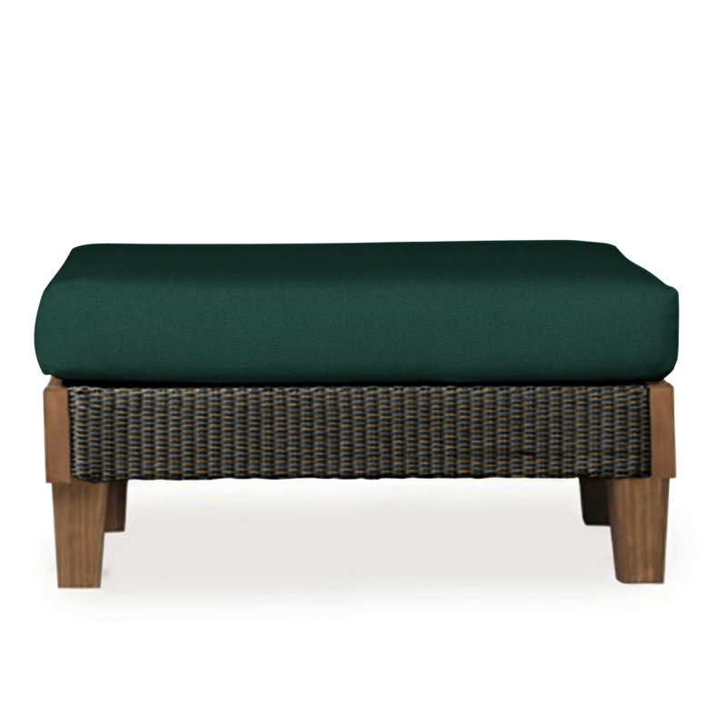 Catalina Outdoor Ottoman, Canvas Black Sunbrella® Canvas, Mink