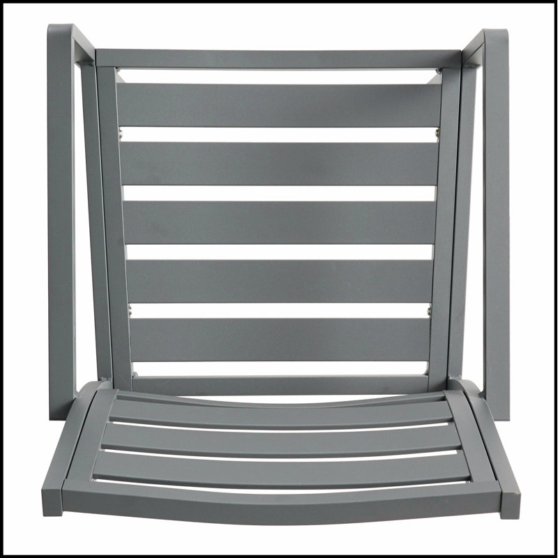 Ensemble de 2 chaises d'extérieur modernes en aluminium avec structure durable et résistante aux intempéries