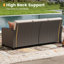 Ensemble de conversation modulaire en osier pour 5 personnes avec foyer et table-288575944