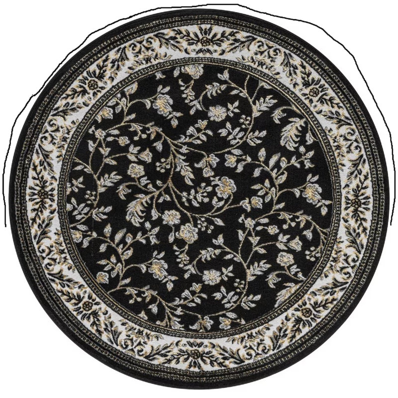 Oriental Area Rug, Round 120 cm
