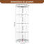 Corner Single Door 4-Tier Glass Display Cabinet With LED Lights-866310775
