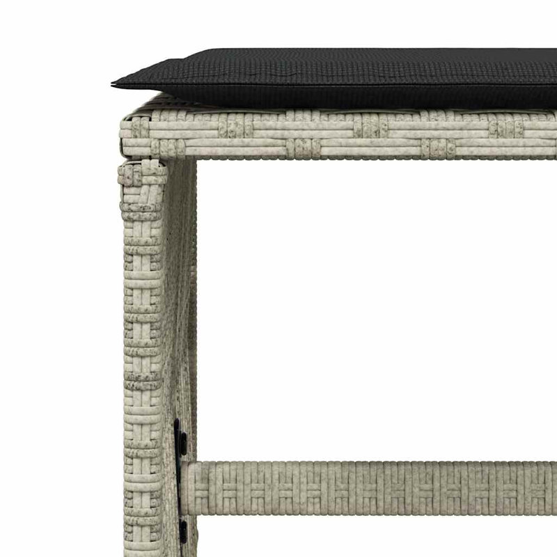 Patio Dining Set with, Light Grey, Black