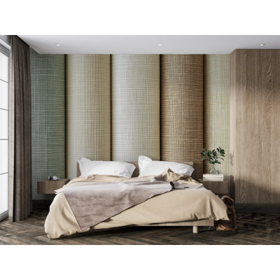 Grasscloth Style Wallpaper – Woven Linen Texture Wall Covering