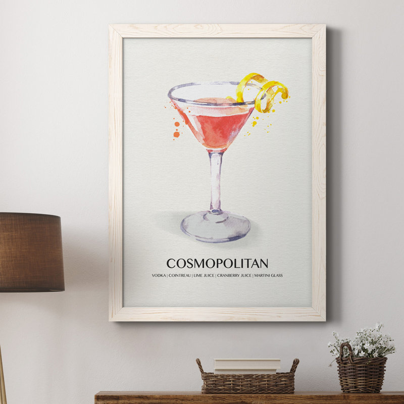 Cosmopolitan - cadre photo, impression sur toile, H 31,5 po x l 23,5 po x P 1,5 po, Blanc