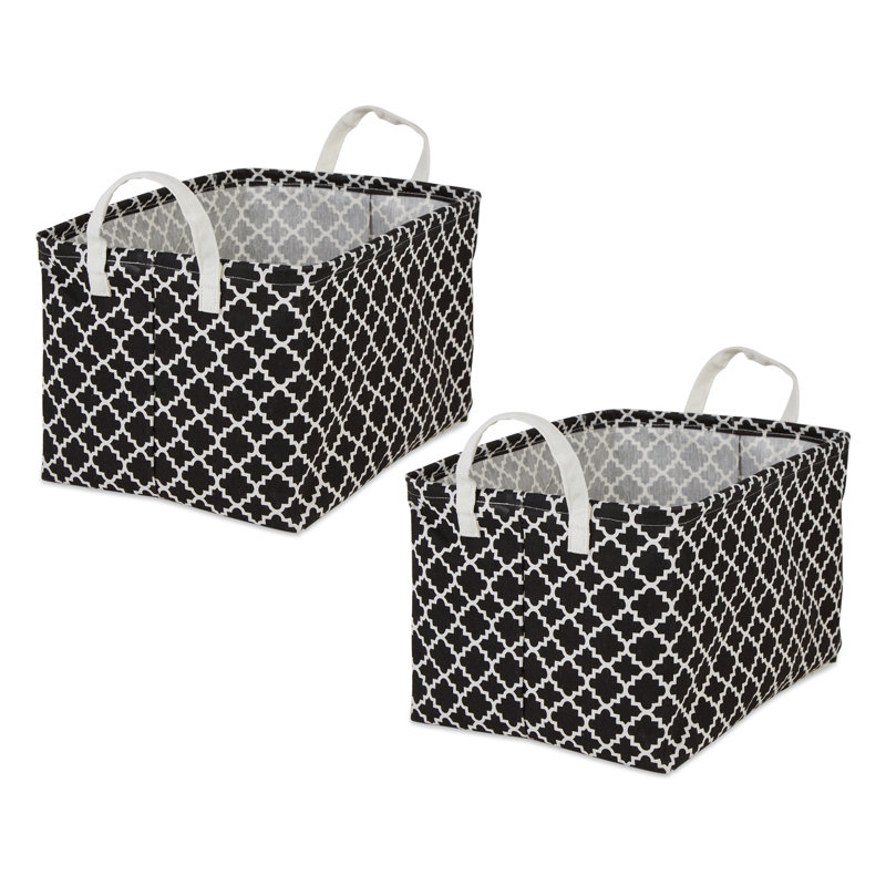 Red Barrel Studio® Plastic Bin, Black, 10.5'' H x 17.5'' W x 12.5'' D