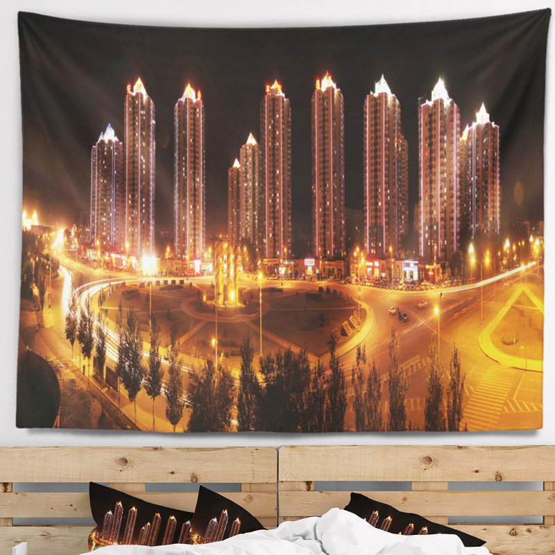 Photographie tapisserie des villes chinoises Cityscape, H 32 po x l 39 po