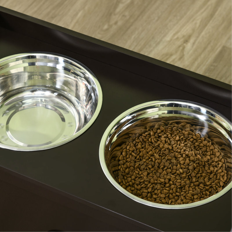 Rangement pour chien avec bols surélevés - armoire à café pour les grands chiens