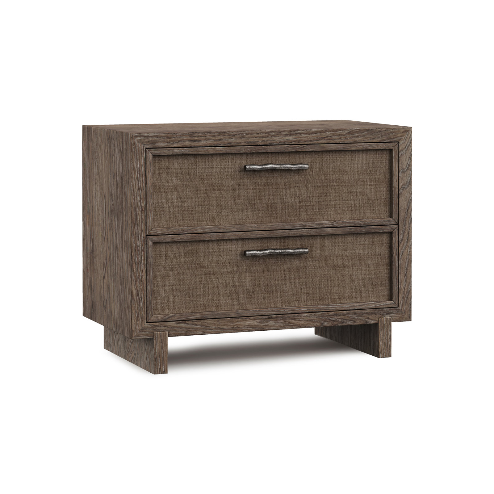 Casa Paros 2-Drawer Oak Nightstand, Light Playa