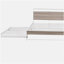 Structure de lit plateforme en métal Roller Queen avec port USB et support à lattes, aucun sommier requis, blanc