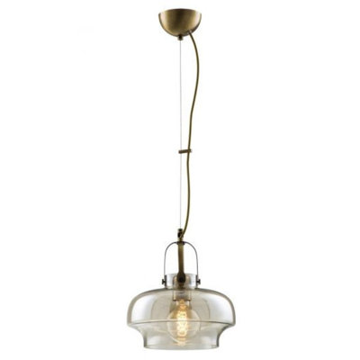 Lustre industriel moderne, structure en métal noir, hauteur 31,5 po x 9,8 po de diamètre | 1 x douille E27, 40 W maximum | Élégant couvercle en verre, parfait pour la salle à manger, le salon et le vestibule | Solution d'éclairage élégante et fonc