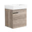 Meuble-lavabo contemporain pour salle de bain avec lavabo en céramique et option de rangement